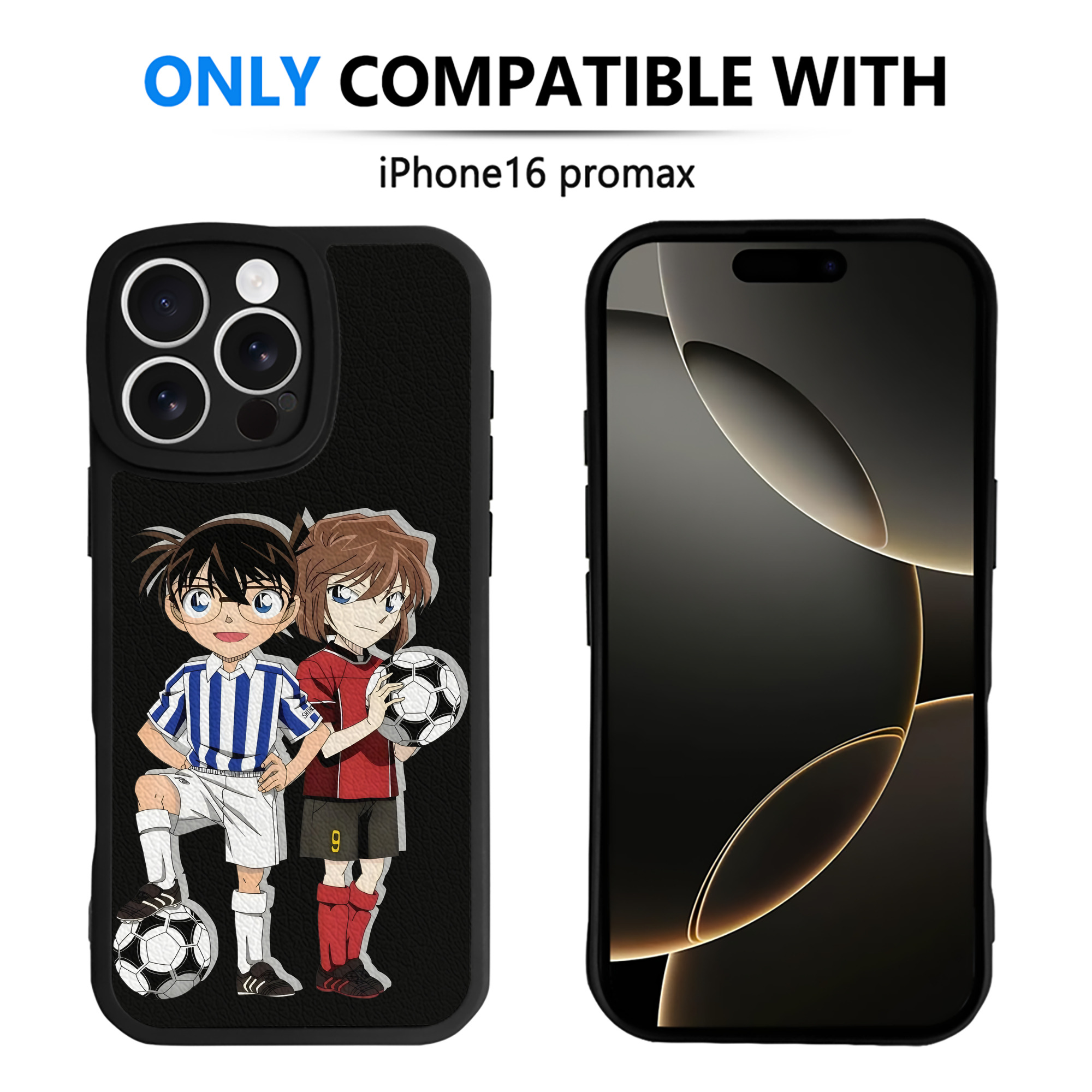 （画像用） 名探偵コナン 灰原 哀 はいばら あい Detective Conan Anita Hailey、Vi Graythorn Haibara Ai 【iPhone 16シリーズ対応】シリコンスマホケース（レザー調） 材質：シリコン
